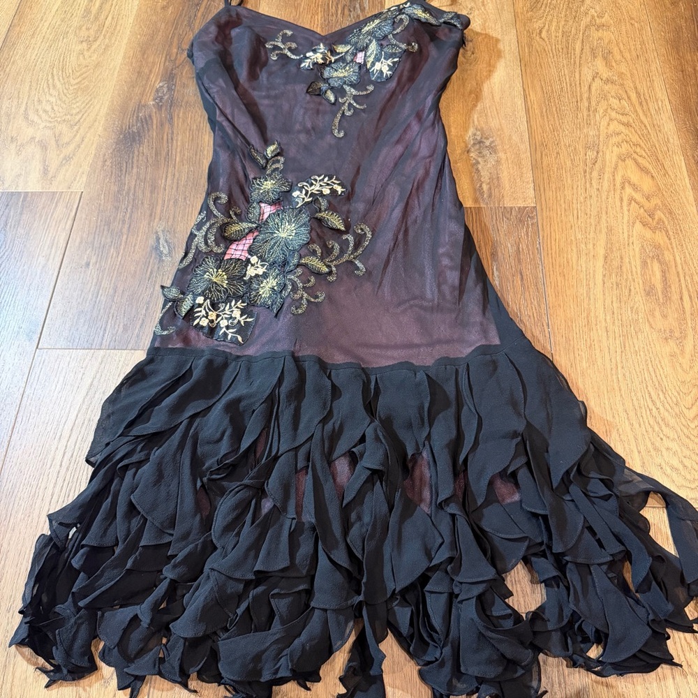Vintage Y2K 100% Silk Dress Vintage Silk Dress Sue Wong Dress Fairy 20s - Picture 10 of 17